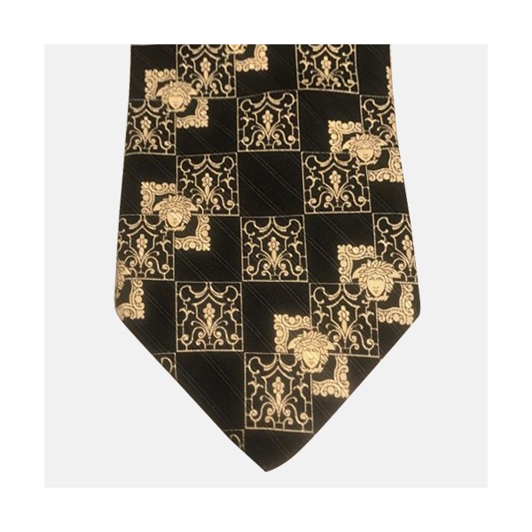 ❤VERSACE   MENS  NECKTIE  BLACK  - 베르사체  남성용 넥타이 블랙