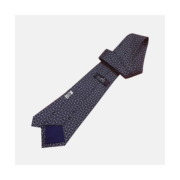 ❤HERMES  MENS  NECKTIE  NAVY  -  에르메스 남성용 넥타이 네이비