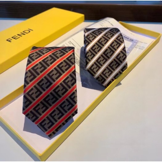 ❤FENDI   MENS  NECKTIE BROWN -  펜디 남성용 넥타이  FE0002