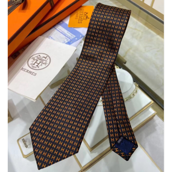 ❤HERMES   MENS  NECKTIE BLUE  -  에르메스 남성용 넥타이 HM0002 네이비
