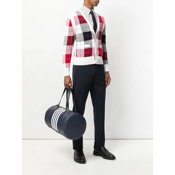 ❤Thom Browne 2019 Leather Mens Bag ,45cm - 톰브라운 2019 레더 나일론 여행용가방 THOB0070,45cm,네이비