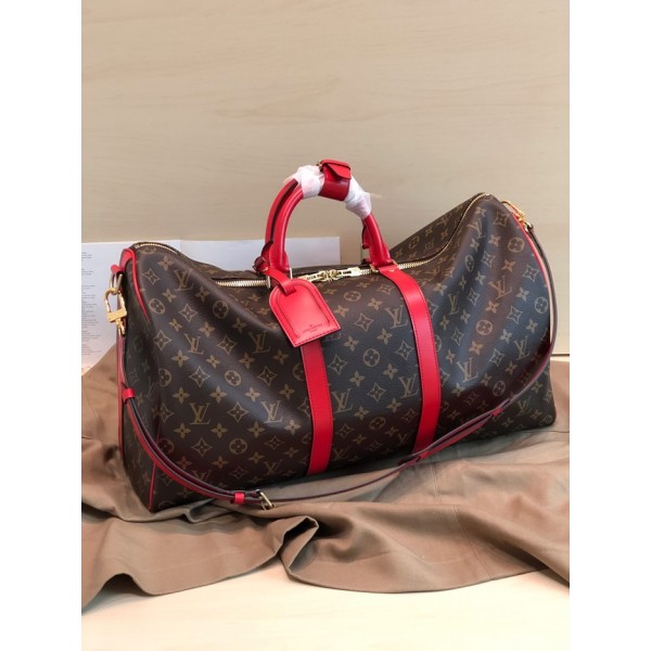 ❤Louis Vuitton 2019 Monogram Keepall Bandouliere Bag,50cm - 루이비통 2019 모노그램 키폴 반둘리에 남여공용 여행가방,M41416,LOUB1376 ,50 cm,브라운