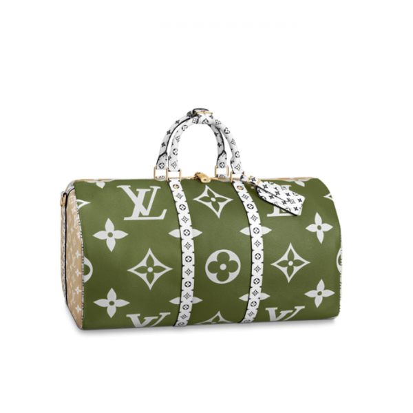 ❤Louis Vuitton 2019 Monogram Keepall Bandouliere Bag,50cm - 루이비통 2019 모노그램 키폴 반둘리에 남여공용 여행가방,M44590 ,LOUB1444,50 cm,그린