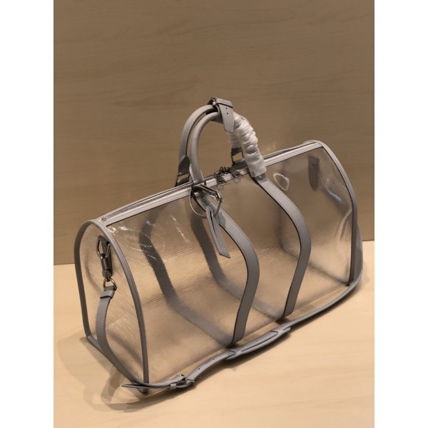 ❤Louis Vuitton 2019 Keepall Bandouliere  Bag,50cm - 루이비통 2019 키폴 반둘리에 남여공용 여행가방 M44474,LOUB1637,50cm,투명