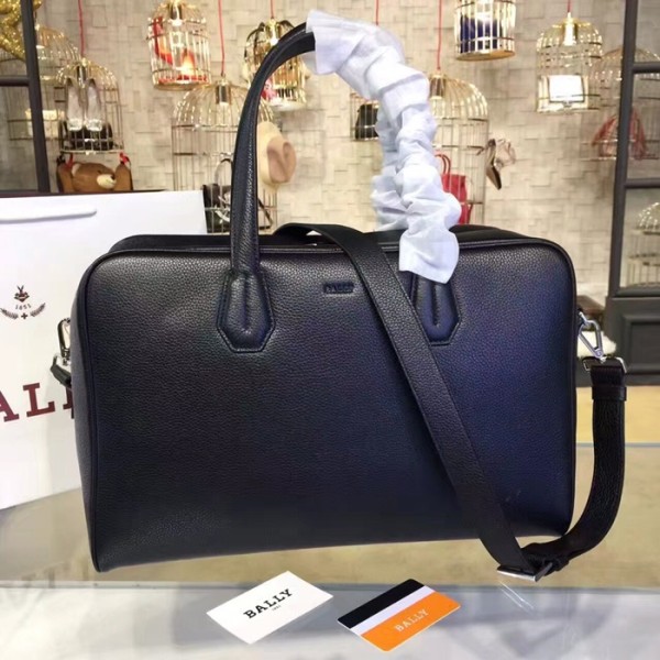 ❤Bally 2019  Leather Tote Shoulder Bag,42cm  - 발리 2019  레더 남성용 토트 숄더 여행가방 BALB0113,42cm,블랙