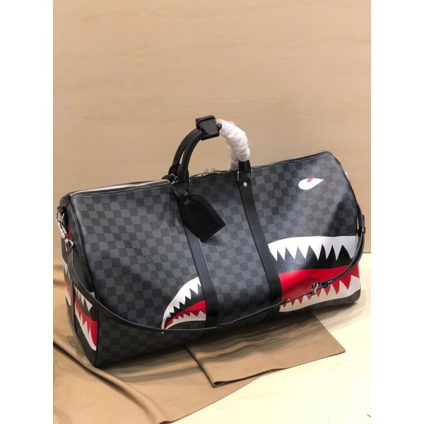 ❤Louis Vuitton 2019 Keepall Bag,55cm - 루이비통 2019 키폴 남여공용 여행가방 M56149,LOUB1761,55cm,블랙