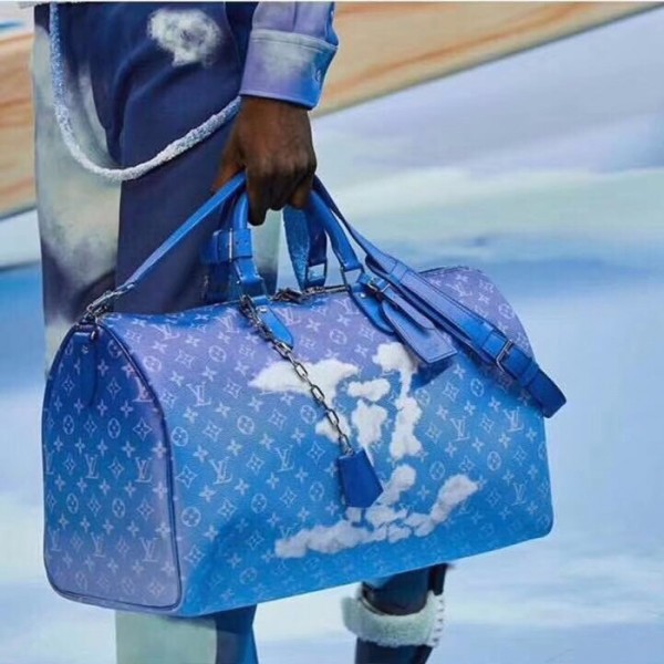 ❤Louis Vuitton 2020 Keepall Bag,50cm - 루이비통 2020 키폴 남여공용 여행가방,M86988,LOUB2073,50cm,블루