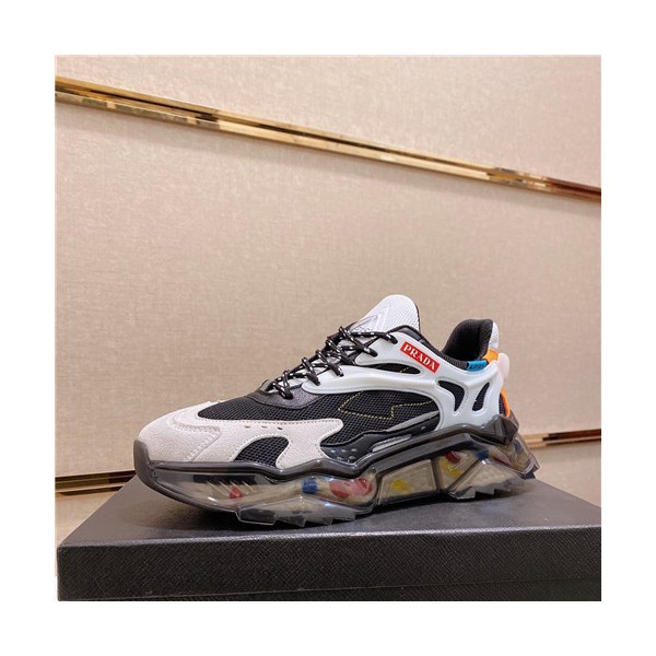 ❤Prada 2021 Men's Leather Running Shoes - 프라다 2021 남성용 레더 런닝슈즈,Size(240-270),PRAS0674,화이트