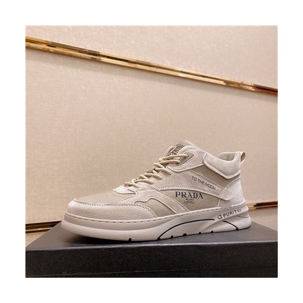 ❤Prada 2021 Men's Leather Running Shoes - 프라다 2021 남성용 레더 런닝슈즈,Size(240-270),PRAS0677,화이트