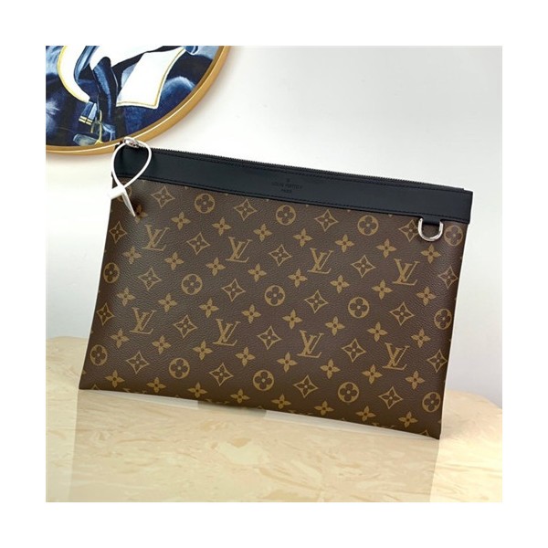 ❤[루이비통]Louis Vuitton 2021 Men's Leather Clutch Bg,34cm,M69411,LOUB2360 - 루이비통 2021 남성용 레더 클러치,34cm,브라운
