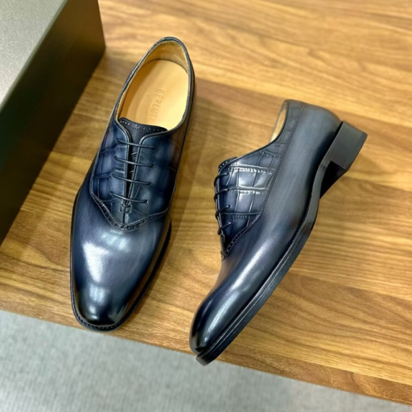 ❤Berluti 2024 Mens Leather Oxford Shoes,BERTS0258 - 벨루티 2024 남성용 레더 옥스퍼드 슈즈,Size(240-275),네이비