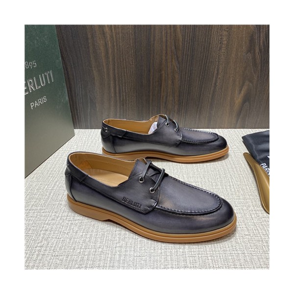 ❤Berluti 2021 Men's Leather Derby Shoes,BERTS0273 - 벨루티 2021 남성용 레더 더비슈즈,Size(240-270),네이비