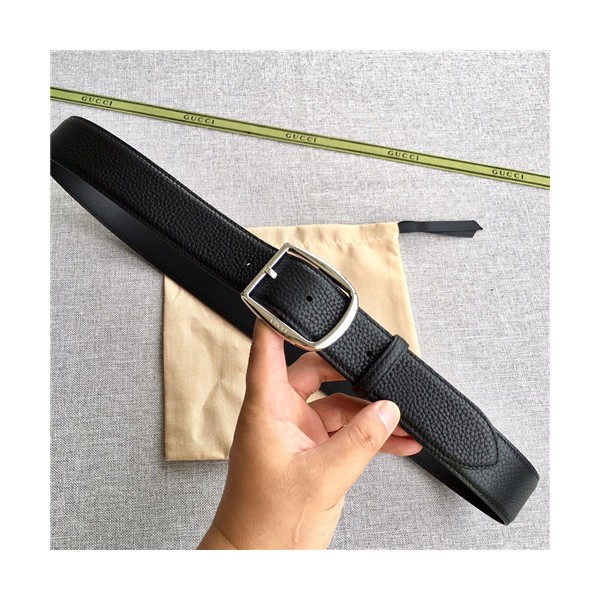 ❤Gucci 2021 Men's Leather Belt,3.8cm,GUBT0222 - 구찌 2021 남성용 레더 벨트,3.8cm, 블랙