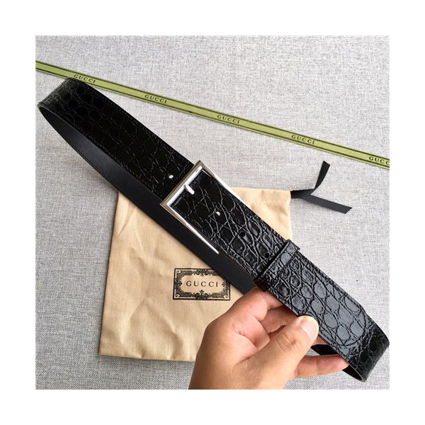 ❤Gucci 2021 Men's Leather Belt,3.8cm,GUBT0224 - 구찌 2021 남성용 레더 벨트,3.8cm, 블랙