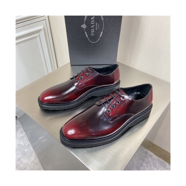 ❤Prada 2021 Men's Leather Derby Shoes,PRAS0810 - 프라다 2021 남성용 레더 더비슈즈,Size(240-270),레드