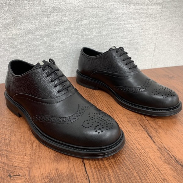 ❤Bally 2025 Mens Leather Derby Shoes,BALS0186 - 발리 2025 남성용 레더 더비슈즈,Size(240-270),블랙