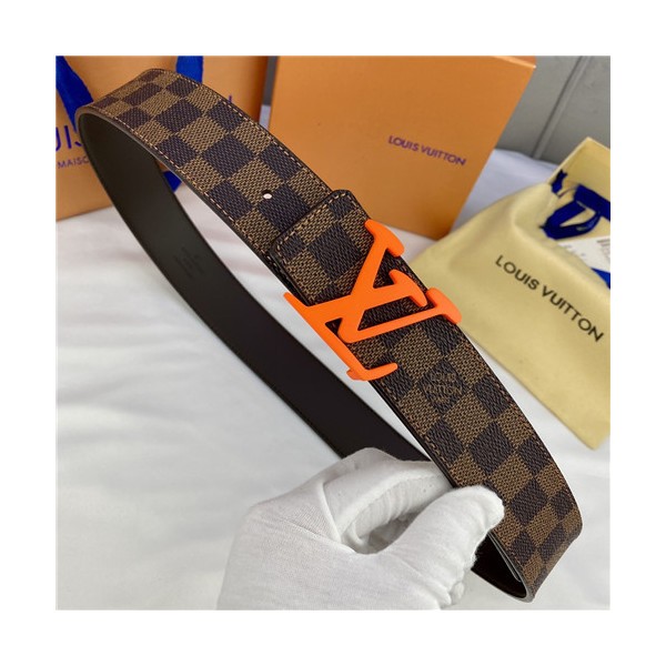❤Louis Vuitton 2021 Men's Leather Belt,4.0cm,LOUBT0235 - 루이비통 2021 남성용 레더 벨트,4.0cm,브라운
