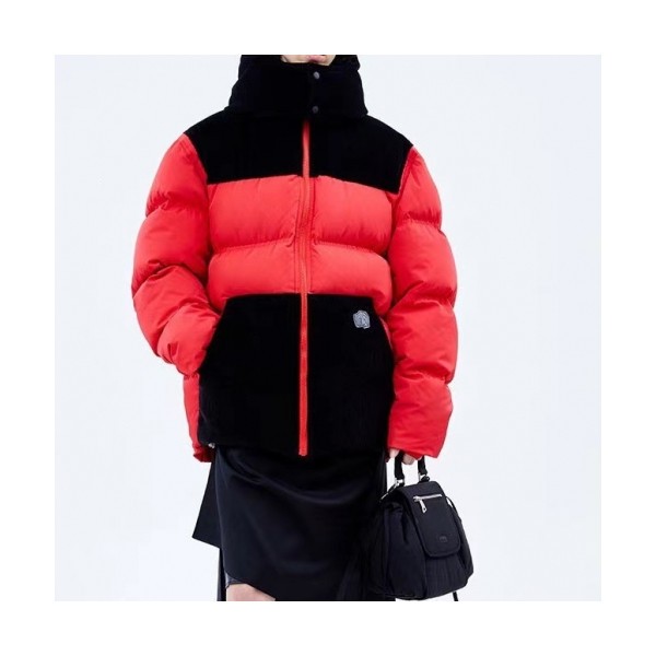❤ADER  Unisex Patch Logo Modern Down Padding Red - 아더 2021 남/녀 패치 로고 모던 다운 패딩 Ade0090x Size(A1 - A2) 레드