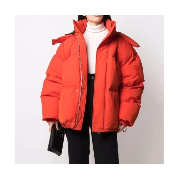 ❤Ami  Unisex Duck-down Padding Red - 아미 2021 남/녀 덕다운 패딩 Ami0257x Size(s - xl) 레드