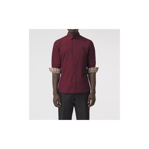❤버버리 남성 클래식 버건디 셔츠 - Mens burgundy Tshirts - bur04243x