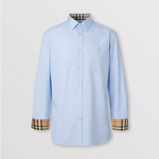 ❤버버리 남성 클래식 블루 셔츠 - Mens Blue Tshirts - bur04245x