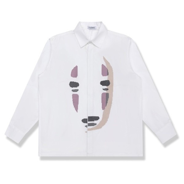 ❤로에베 남성 클래식 화이트 셔츠 - Loewe Mens White Tshirts - loe0581x