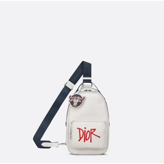 ❤디올 남성 로고 화이트 새들백 - Dior Mens White Saddle Bag - dio01821x