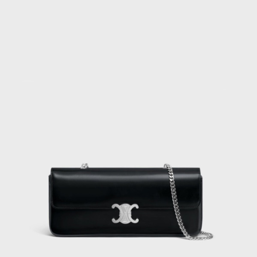 ❤셀린느 여성 실버 트리옹프 블랙 숄더백 - Womens Black Shoulder Bag - cel0382x