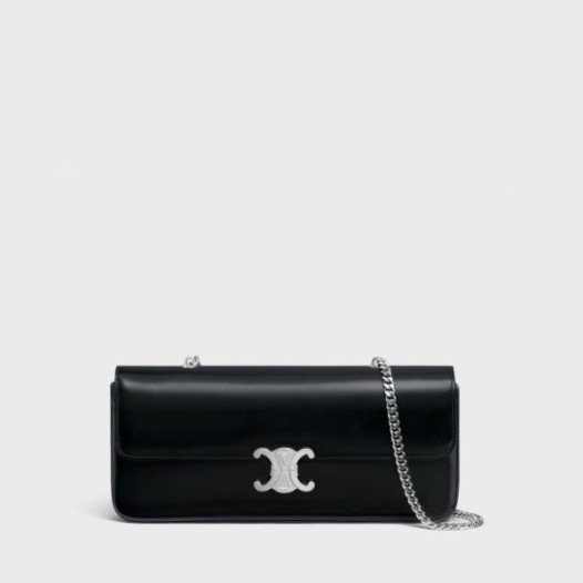 ❤셀린느 여성 실버 트리옹프 블랙 숄더백 - Womens Black Shoulder Bag - cel0382x