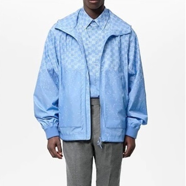 ❤루이비통 남성 블루 후드 자켓 - Louis vuitton Mens Blue Jackets - lou4890x