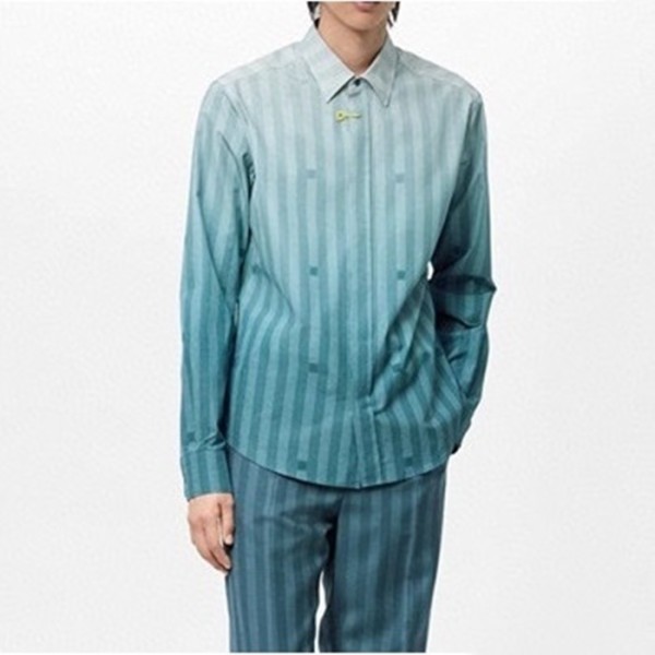 ❤루이비통 남성 이니셜 블루 셔츠 - Mens Blue Tshirts - lou04928x