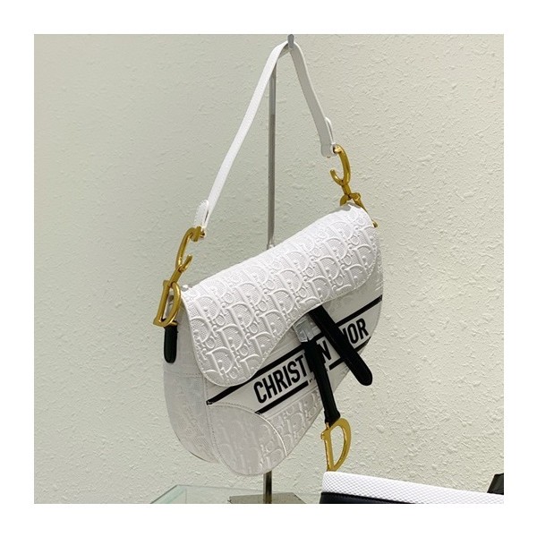 ❤디올 여성 화이트 새들백 - Womens White Saddle Bag - dio01917x
