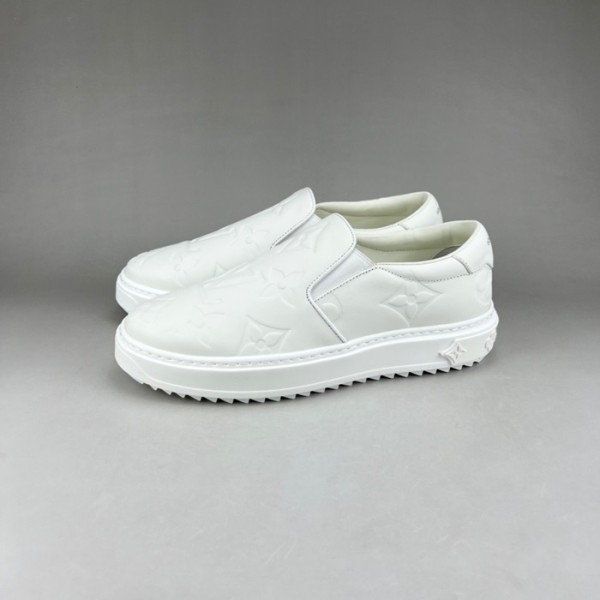 ❤루이비통 남/녀 모노그램 화이트 로퍼 - Unisex White Loafer - lou05037x