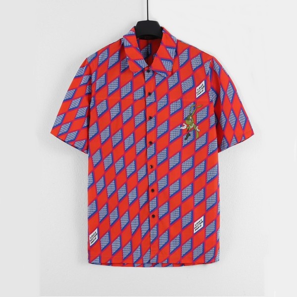 ❤루이비통 남성 레드 폴로 반팔 셔츠 - Mens Red Tshirts - lou05069x