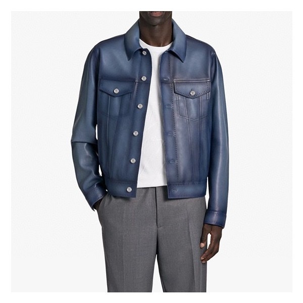 ❤벨루티 남성 블루 자켓 - Berluti Mens Blue Jackets - ber0123x