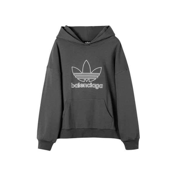 ❤발렌시아가 남/여 캐쥬얼 블랙 후드티 - Unisex Black Hoodie - bal01648x