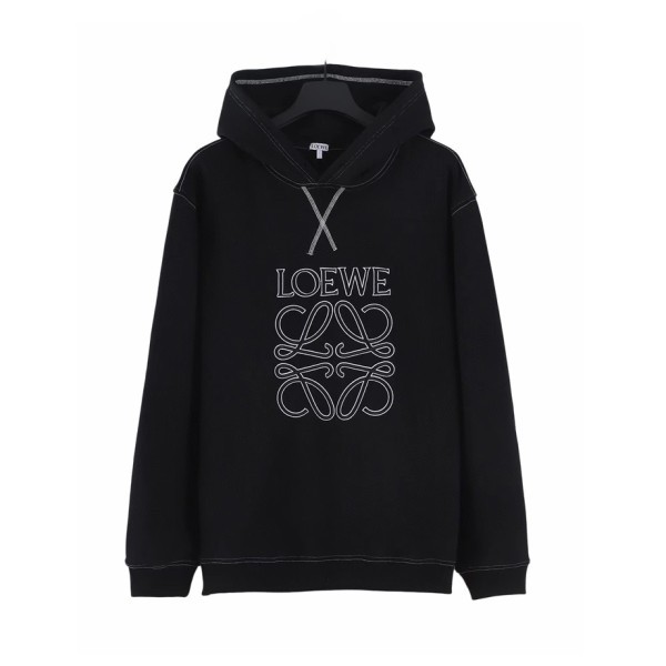 ❤로에베 남/녀 캐쥬얼 블랙 후드티 - Unisex Black Hoodie - loe0640x