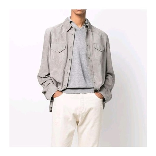 ❤브루넬로쿠치넬리 남성 캐쥬얼 그레이 셔츠 - Mens Gray Tshirts - bru003x