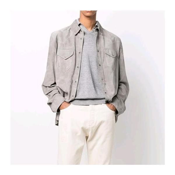 ❤브루넬로쿠치넬리 남성 캐쥬얼 그레이 셔츠 - Mens Gray Tshirts - bru003x