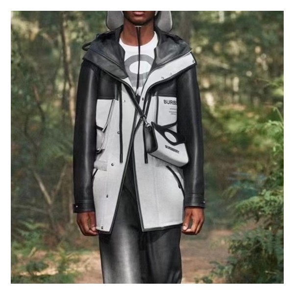 ❤버버리 남성 블랙 가죽 코트 - Mens Black Coats - bur04499x