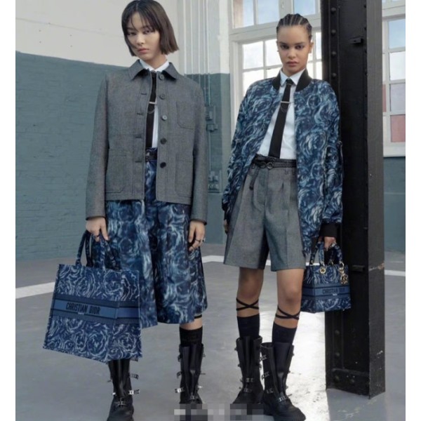 ❤디올 남/녀 네이비 북토트 - Dior Unisex Navy Book Tote - dio2075x