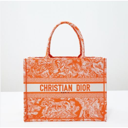 ❤디올 남/녀 오렌지 북토트 - Unisex Orange Book Tote - dio02102x