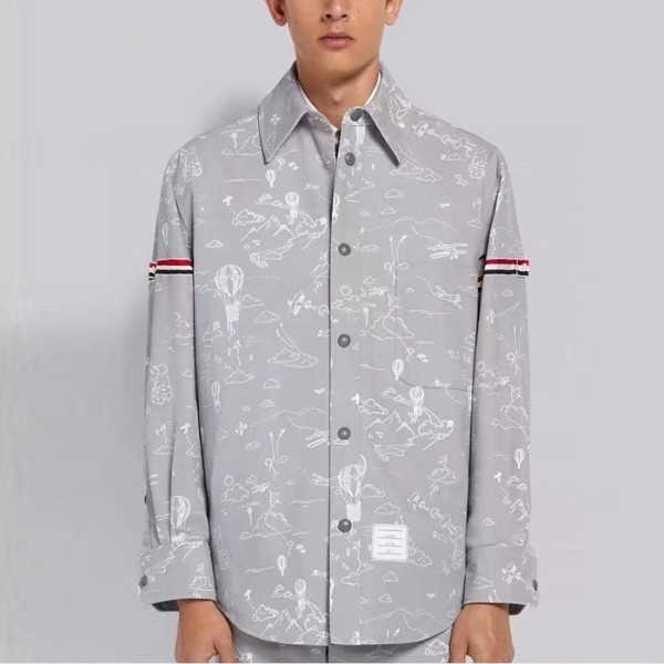 ❤톰브라운 남성 그레이 셔츠 - Thom Browne Mens Dress Shirts - tom581x