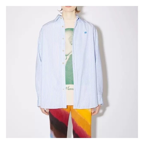 ❤아크네 남/녀 베이직 블루 셔츠 - Acne studios Unisex Blue Tshirts - acn0147x