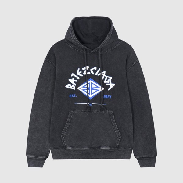 ❤발렌시아가 남/여 캐쥬얼 블랙 후드티 - Unisex Black Hoodie - bal01676x