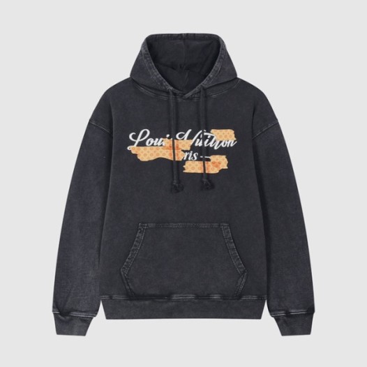 ❤루이비통 남자 베이직 블랙 후드티 - Unisex Black Hoodie - lou05223x