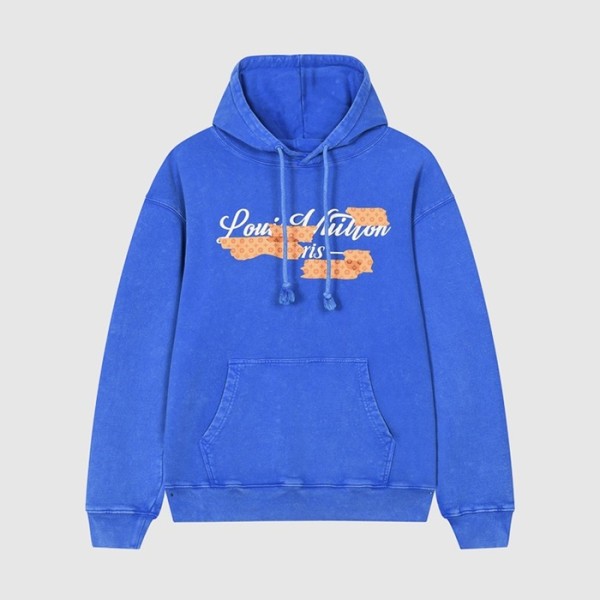❤루이비통 남자 베이직 블루 후드티 - Unisex Blue Hoodie - lou05224x