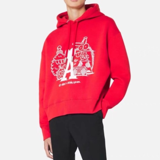 ❤아미 남성 캐쥬얼 레드 후드티 - Mens Red Hoodie - ami0300x