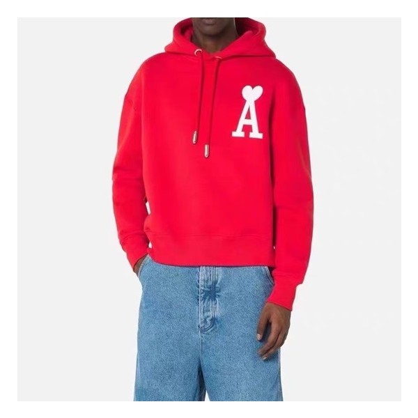 ❤아미 남성 캐쥬얼 레드 후드티 - Mens Red Hoodie - ami0301x