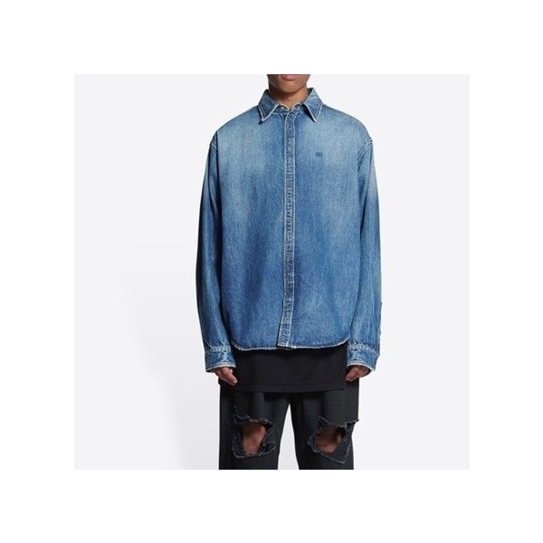 ❤발렌시아가 트렌디 남성 블루 셔츠 - Mens Blue Tshirts - bal01680x